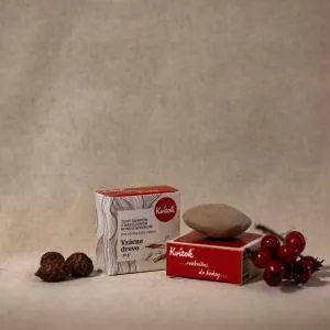 Kvitok Champô sólido com amaciador para cabelos escuros. Madeira Rara XXL (50 g) - espumas maravilhosamente