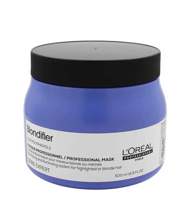 Professionnel Serie Expert Blondifier máscara iluminadora para cabelos com madeixas ou loiros 500 ml