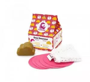 Lamazuna Duo Gift Set - Limpeza suave da pele - Sabonete de limpeza e Almofadas de algodão