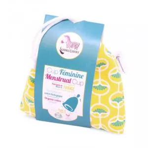 Lamazuna Copo menstrual em amarelo S - silicone endurecido com platina