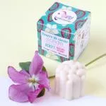 Lamazuna Manteiga de cacau sólida BIO - plumeria (55 g) - 3 em 1: para rosto, corpo e massagem