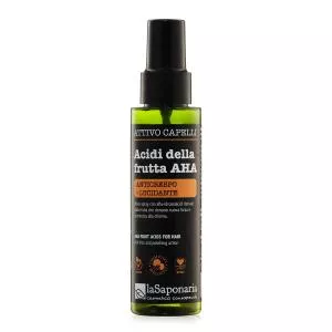 laSaponaria Spray ativo anti-frisado para cabelo com ácidos de frutos AHA (100 ml) - para um condicionamento fácil e brilho
