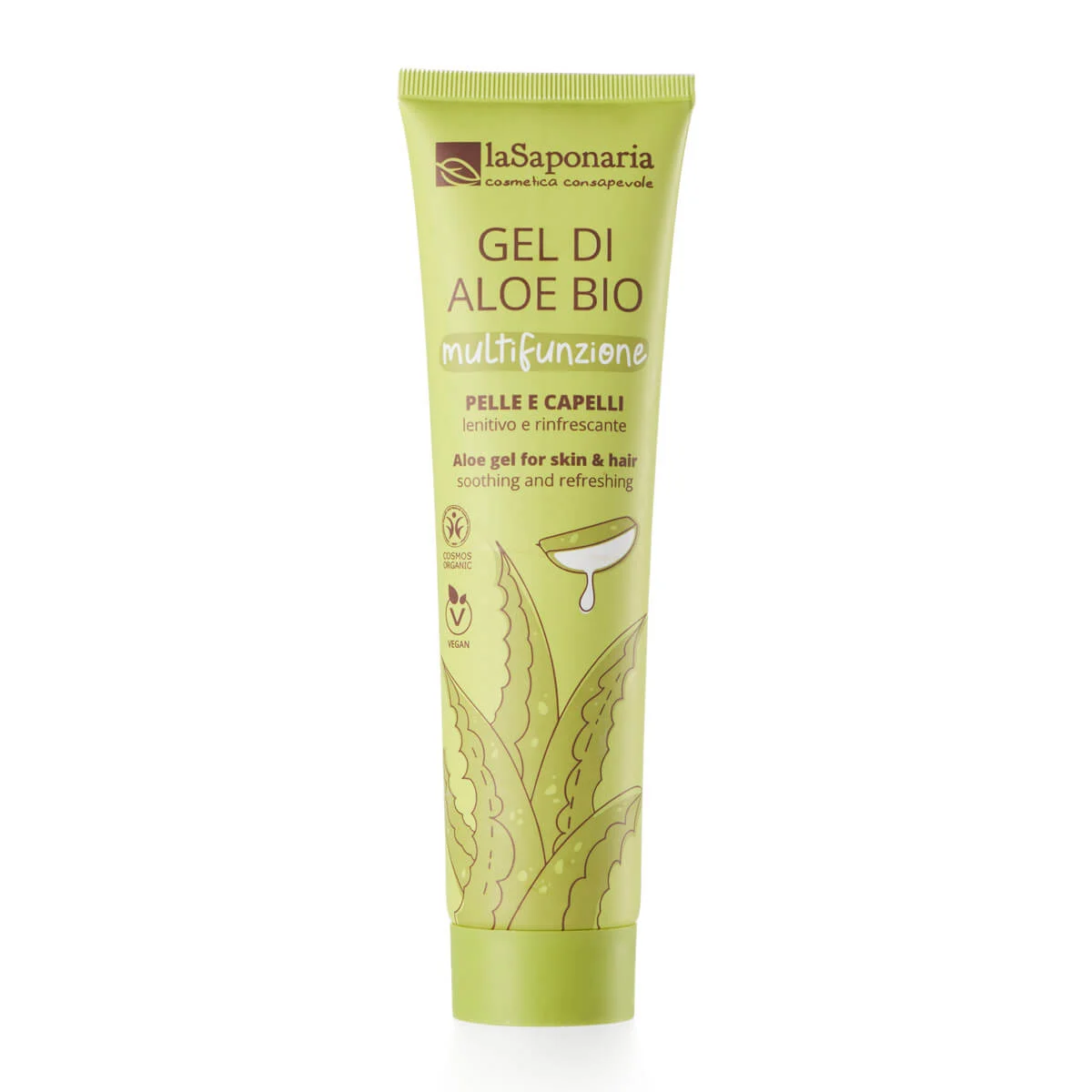 laSaponaria Gel de Aloe vera para corpo e cabelo BIO (150 ml) - multiusos