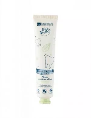 laSaponaria Pasta de dentes branqueadora WonderWhite - BIO de menta e carvão activado (75 ml)