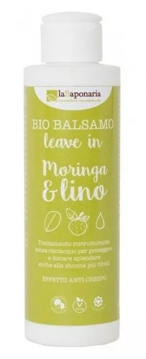 laSaponaria Amaciador sem enxaguamento com moringa e óleo de linhaça BIO (150 ml)