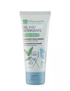 laSaponaria Gel de Limpeza Facial Deep Pure BIO (100 ml) - indicado para peles mistas e oleosas