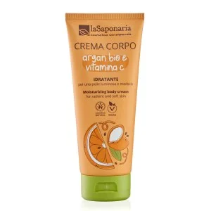 laSaponaria Creme corporal hidratante com óleo de argão BIO e vit. C 200 ml - para uma pele radiante e macia