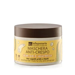 laSaponaria Máscara anti-frizz para o cabelo com aloe vera e ácido hialurónico (200 ml) - ajuda para a cabeleira ressequida