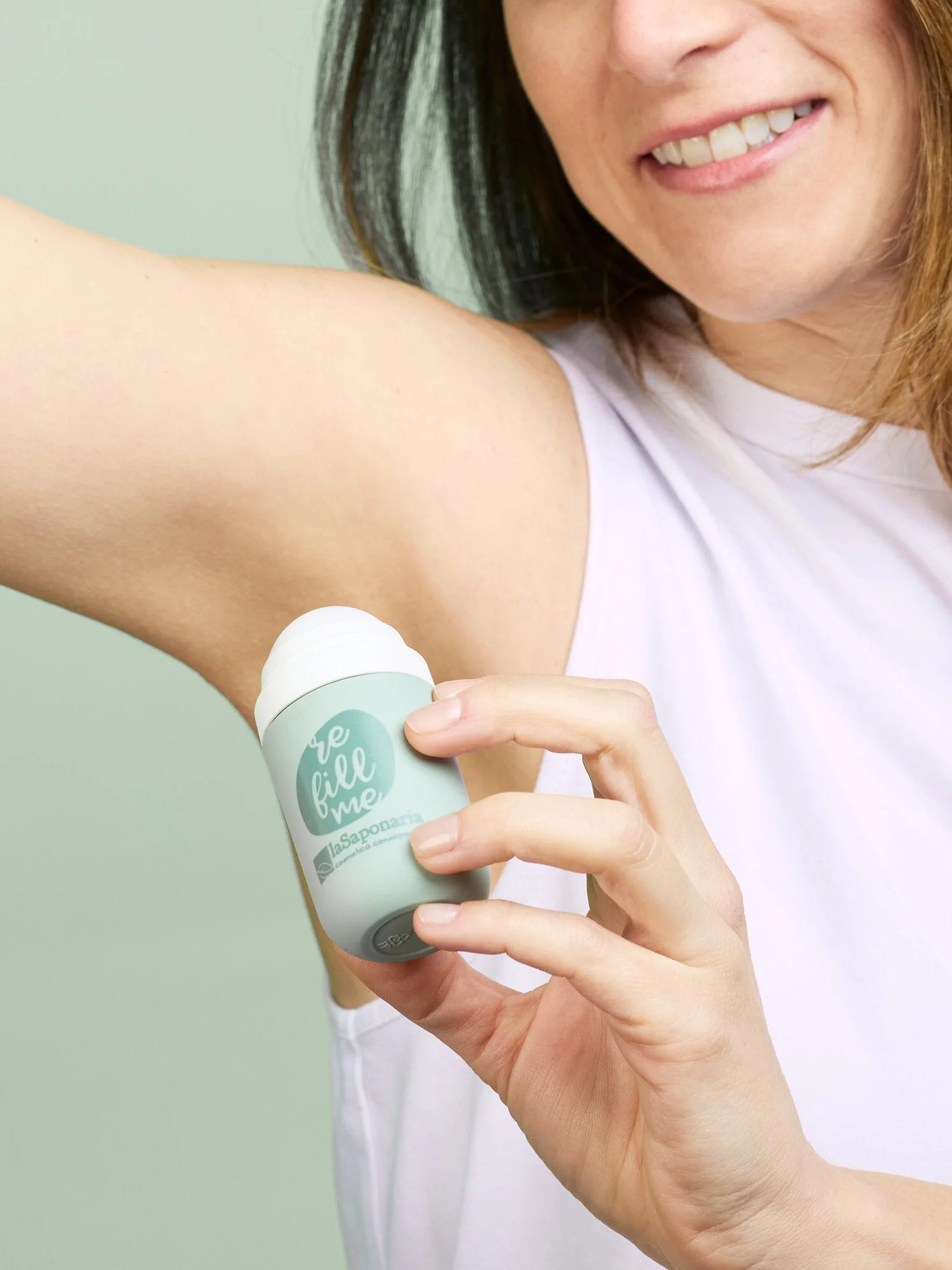 laSaponaria Recarga para desodorizante roll-on Grace - BIO sem perfume (40 ml) - para pele sensível