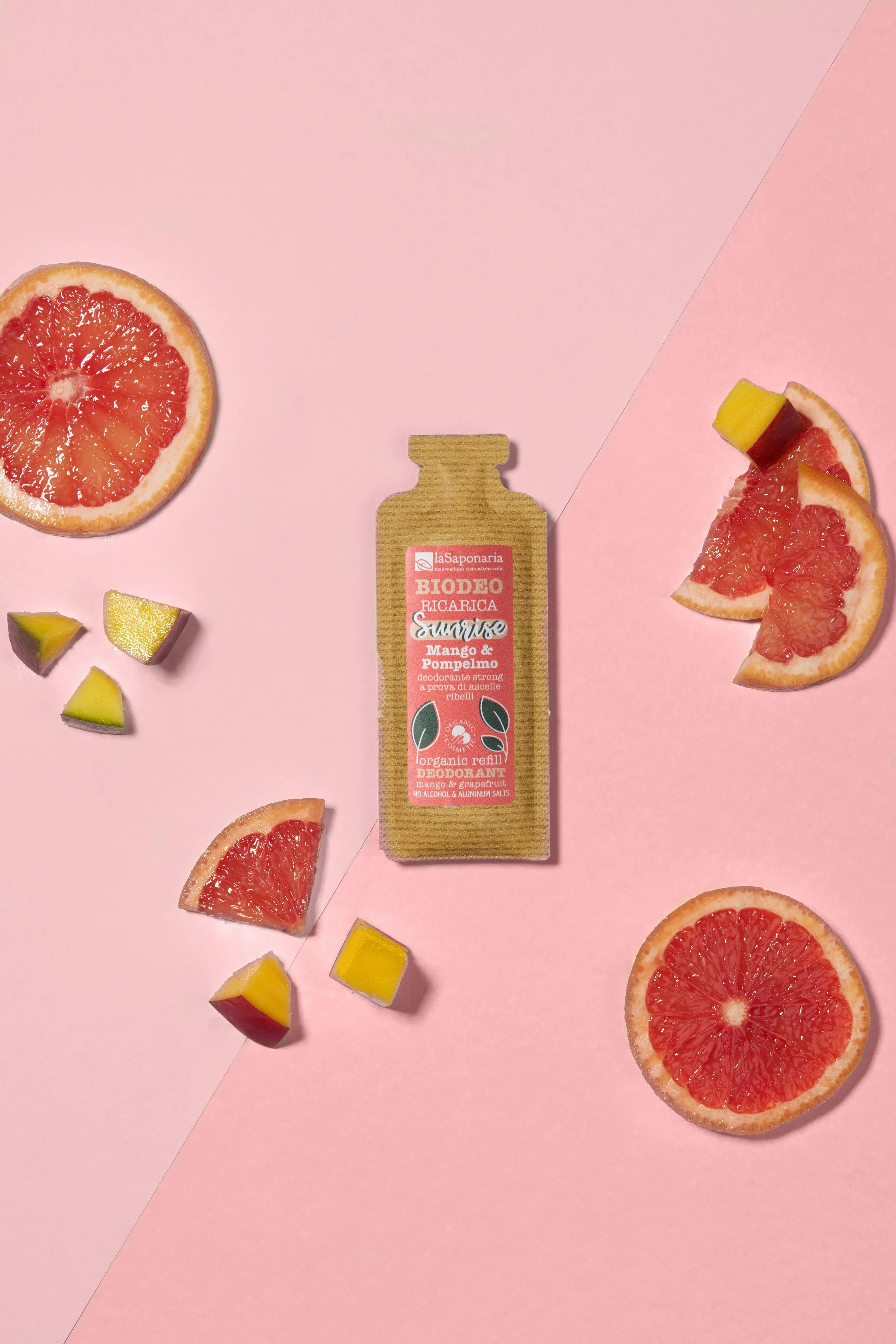 laSaponaria Recarga para desodorizante roll-on Sunrise - Manga & Toranja BIO (40 ml) - aroma tropical