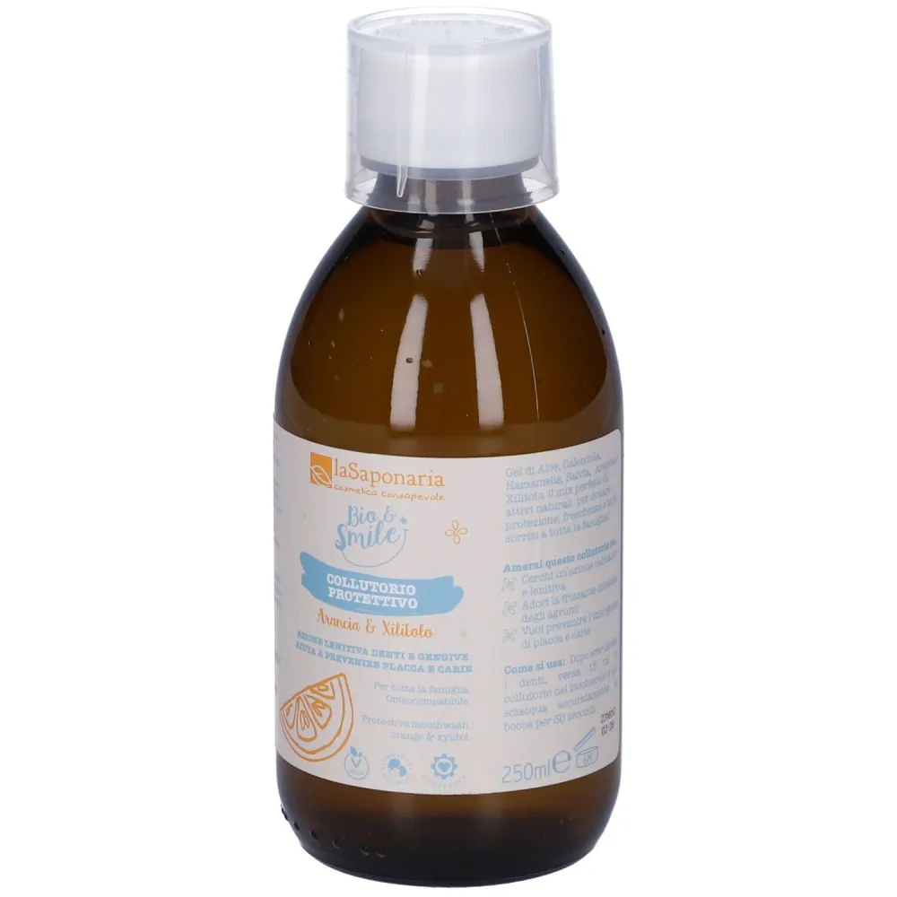 laSaponaria Elixir bocal protector com laranja e xilitol BIO (250 ml)