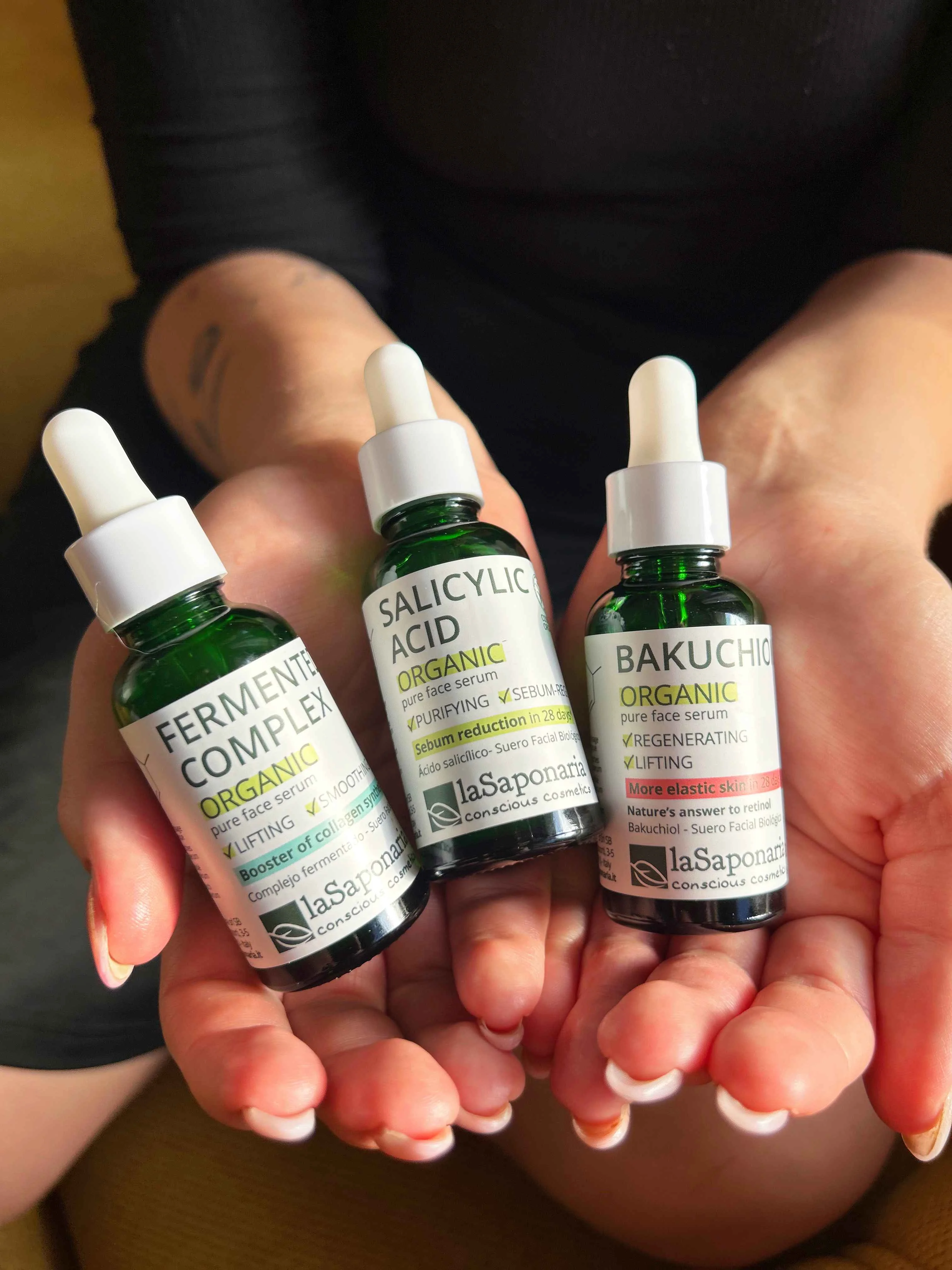 laSaponaria Sérum facial - Complexo fermentado BIO (30 ml) - para uma pele mais elástica, radiante e lisa