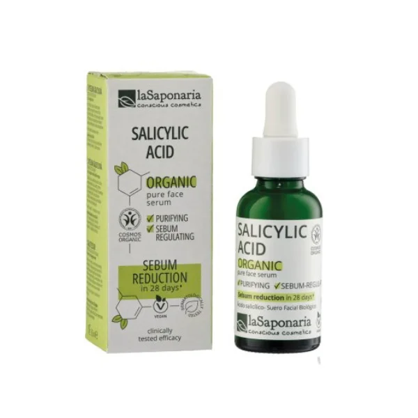 laSaponaria Sérum facial - Ácido salicílico BIO (30 ml) - para pele com tendência a acne