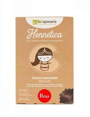 laSaponaria Tintura de cabelo natural Indrani BIO (100 g) - castanha dourada