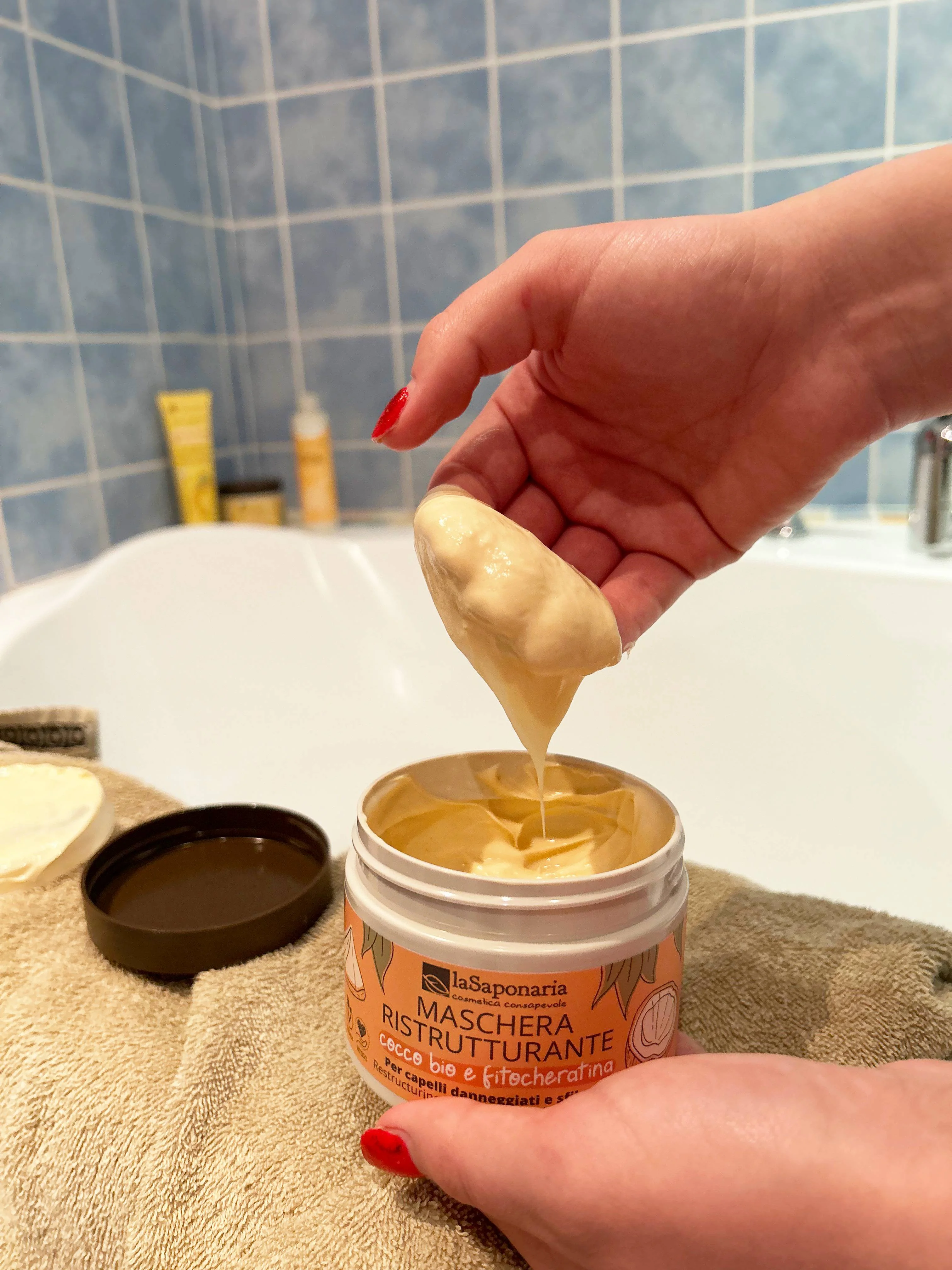 laSaponaria Máscara capilar reestruturante com coco e fitoqueratina (200 ml)