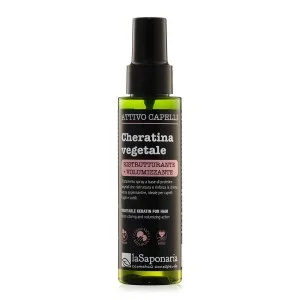 laSaponaria Queratina vegetal para cabelos - spray ativo reestruturante e volumizador (100 ml) - indicado para cabelos danificados e finos