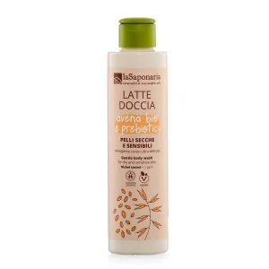 laSaponaria Leite de duche com aveia BIO e prebióticos para pele sensível (200 ml) - com calêndula e camomila