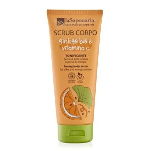 laSaponaria Esfoliante corporal com ginkgo biloba BIO e vit. C 200 ml - para uma pele macia e radiante