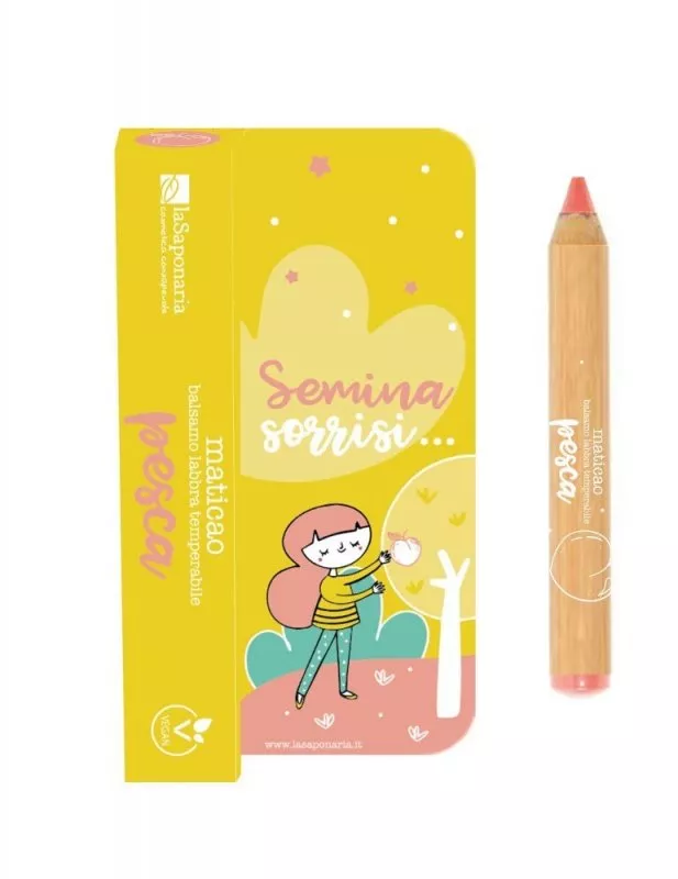 laSaponaria Bálsamo labial com cor em lápis Maticao - Pêssego (2,5 g)