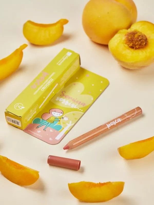 laSaponaria Bálsamo labial com cor em lápis Maticao - Pêssego (2,5 g)