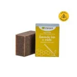 laSaponaria Sabonete sólido de azeite BIO - Mel e lavanda (100 g) - adequado para o corpo e o rosto