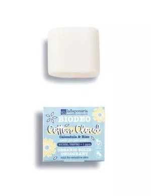 laSaponaria Desodorizante sólido Cotton Cloud BIO (40 g) - sem perfume e sem bicarbonato de sódio