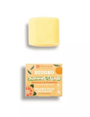 laSaponaria Desodorizante sólido Summer Crush BIO (40 g) - com aroma a citrinos exóticos