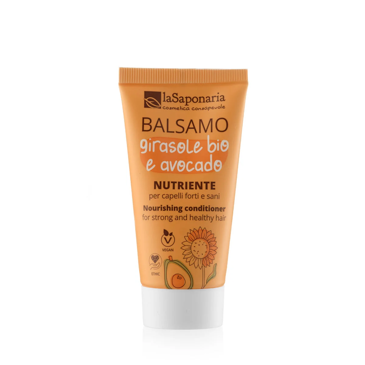 laSaponaria Condicionador nutritivo com girassol e abacate para cabelos secos e danificados 30 ml