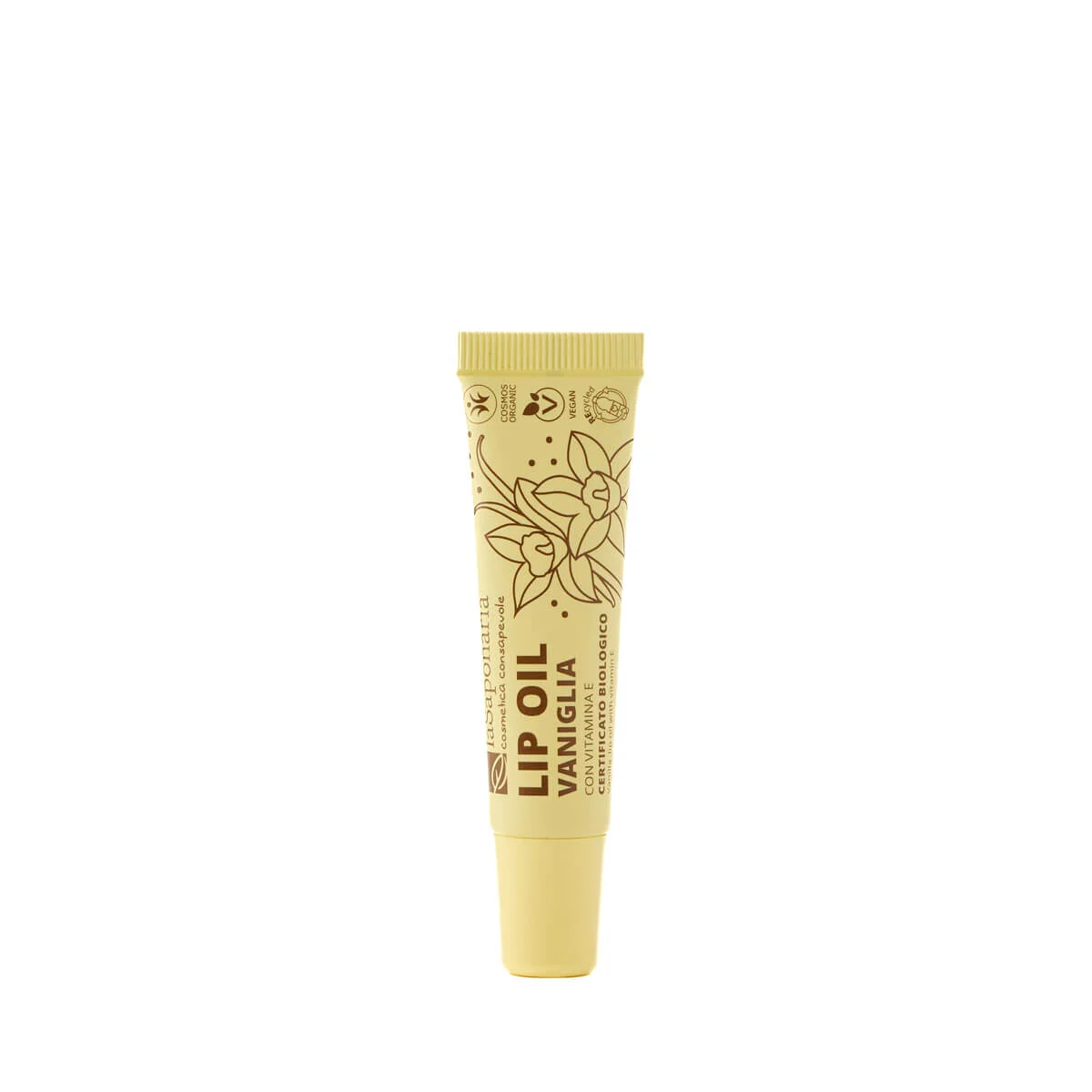 laSaponaria Óleo nutritivo para os lábios com baunilha BIO - transparente (12 ml) - para lábios brilhantes e profundamente nutridos