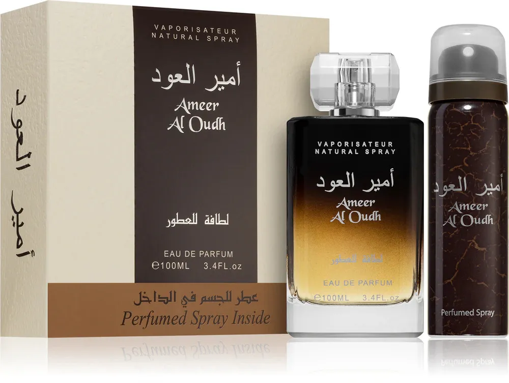 Ameer Al Oudh conjunto de presente unissex água perfumada 100 ml + desodorante 50 ml 100 ml + deodorant 50 ml