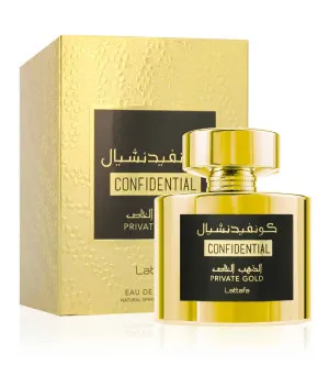 Lattafa Confidential Private Gold Eau de Parfum unissex 100 ml