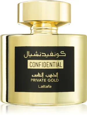 Lattafa Confidential Private Gold eau de parfum unissexo