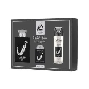 Lattafa Pride Ishq Al Shuyukh Silver EDP 100 ml + EDP 20 ml + DEO em spray 200 ml UNISEX