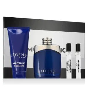Montblanc Legend Blue 100 ml + gel de duche para corpo e cabelo 100 ml + EDP MINI 2 x água de perfume para homem