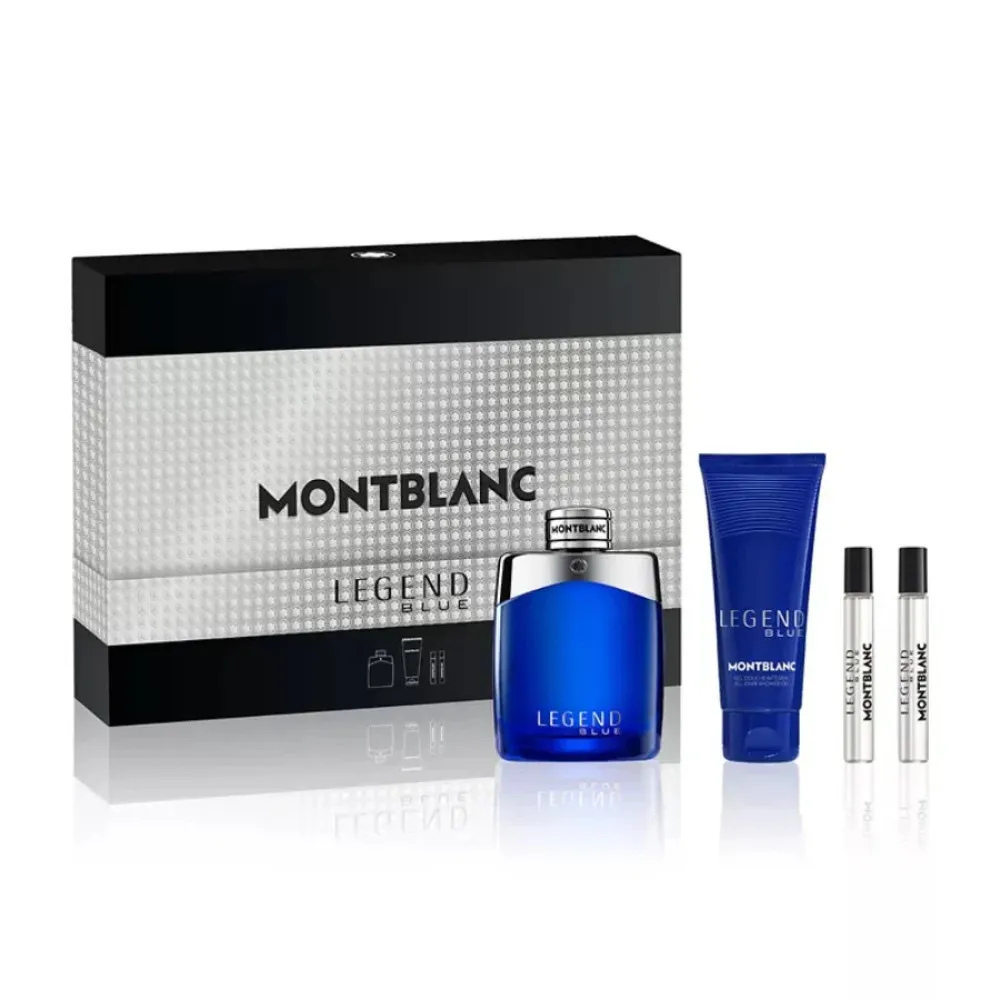 Legend Blue 100 ml + gel de duche para corpo e cabelo 100 ml + EDP MINI 2 x água de perfume para homem 8 ml