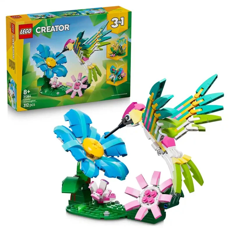 Creator 3 em 1 31384 Animais Selvagens: Beija-flor Colorido