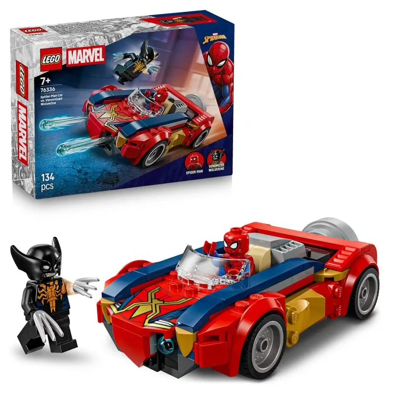ǀ Marvel 76336 Spider-Man e carro vs. Wolverine venomizado