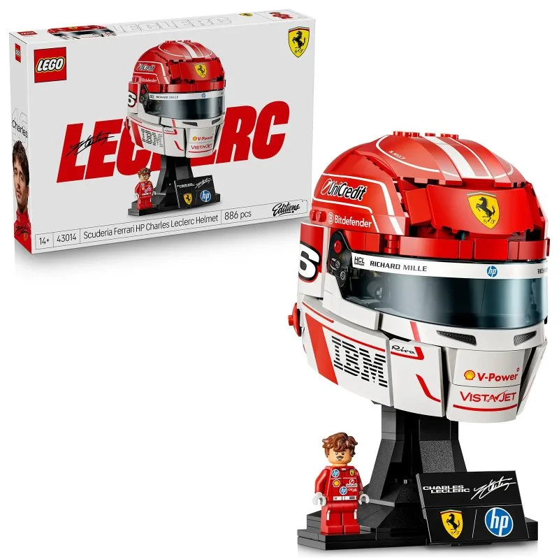 Edições 43014 Capacete Charles Leclerc da Scuderia Ferrari HP