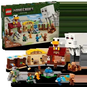 LEGO® Minecraft® 21273 Balão em forma de Ghast e ataque à aldeia