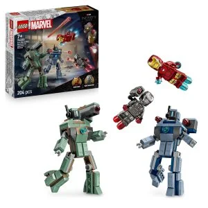 LEGO® ǀ Marvel 76320 Iron Man e War Machine vs. Drones de Hammer