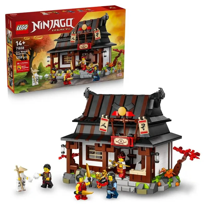 NINJAGO® 71858 Forja das Quatro Armas: 15 anos de NINJAGO