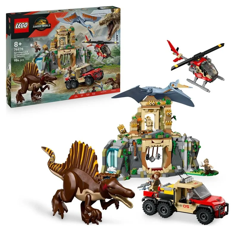 Jurassic World 76976 Missão Aérea com Espinossauro e Quetzalcoatlus