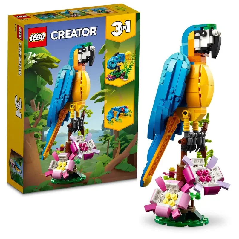 Creator 3 em 1 31136 Papagaio exótico