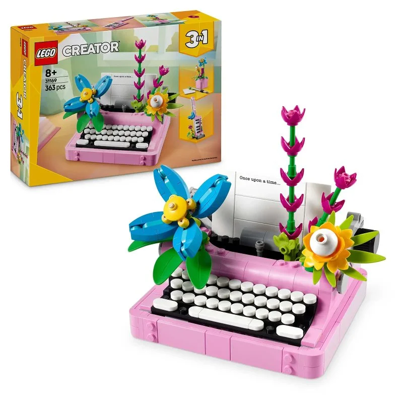 Creator 3 em 1 31169 Máquina de escrever com flores