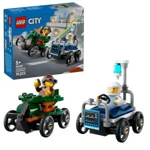 LEGO® City 60459 Pacote de Corrida: Avião vs. Cama Hospitalar
