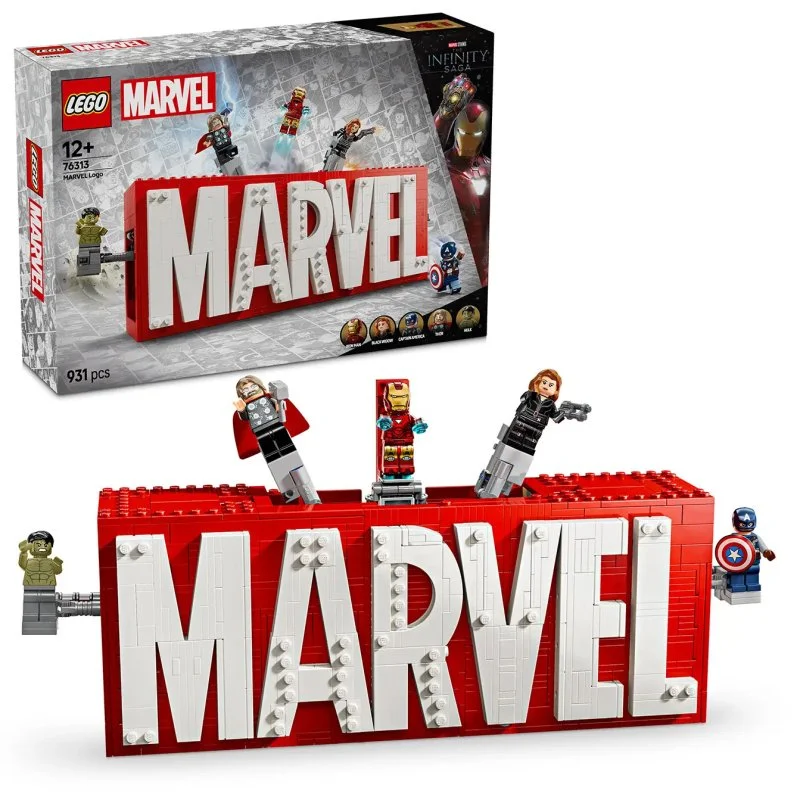 Marvel 76313 Logotipo MARVEL e minifiguras