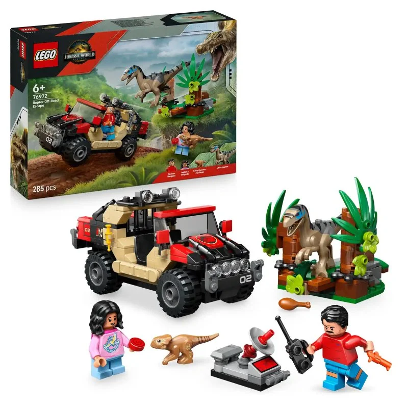 Jurassic World 76972 Fuga ao raptor em veículo todo-o-terreno
