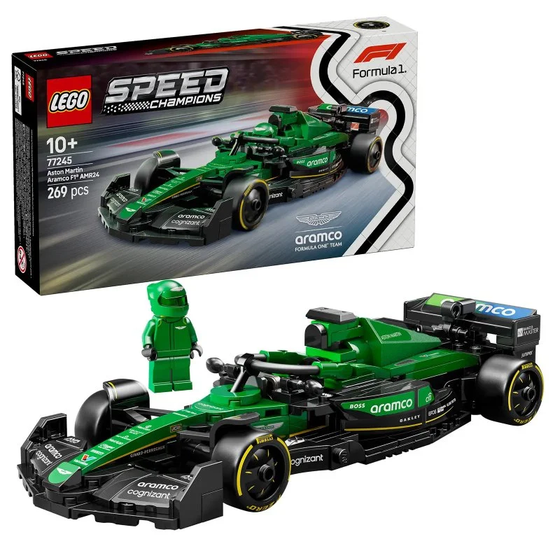Speed Champions 77245 Carro de corrida Aston Martin Aramco F1® AMR24