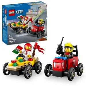 LEGO® City 60458 Pacote de Corrida: Entrega de Pizza vs. Camião dos Bombeiros