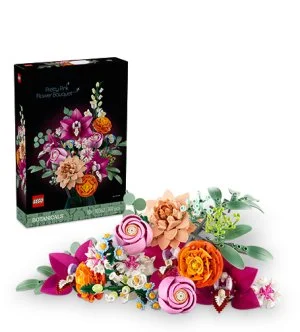 LEGO® Botanicals 10342 Lindo buquê de flores cor-de-rosa